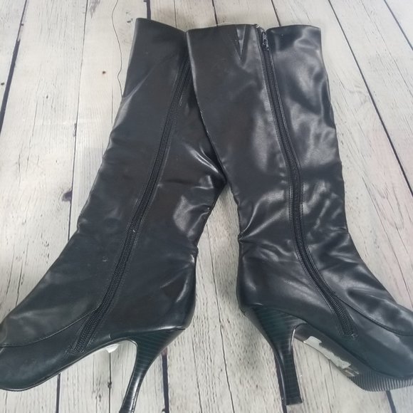 Mia 2 Black Knee High Boots10M - Picture 2 of 8